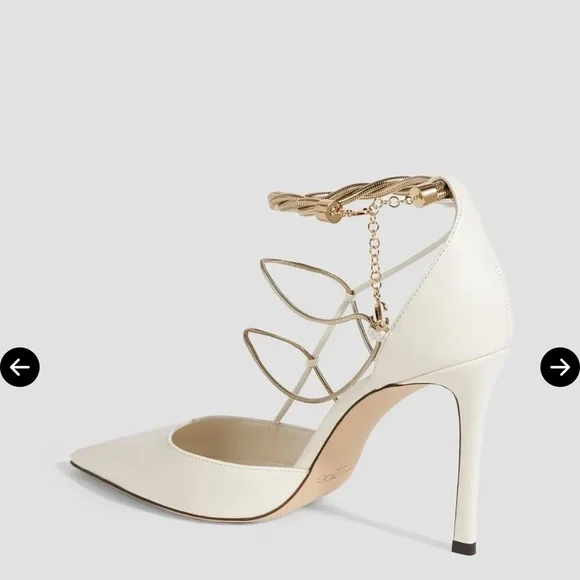 Jimmy Choo Ivory Strappy Heels - Picture 2 of 7